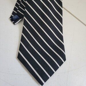 Brooks Brothers Balck and White Striped Tie